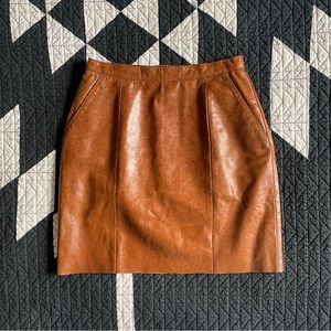 VINTAGE genuine leather mini skirt, women’s size XS